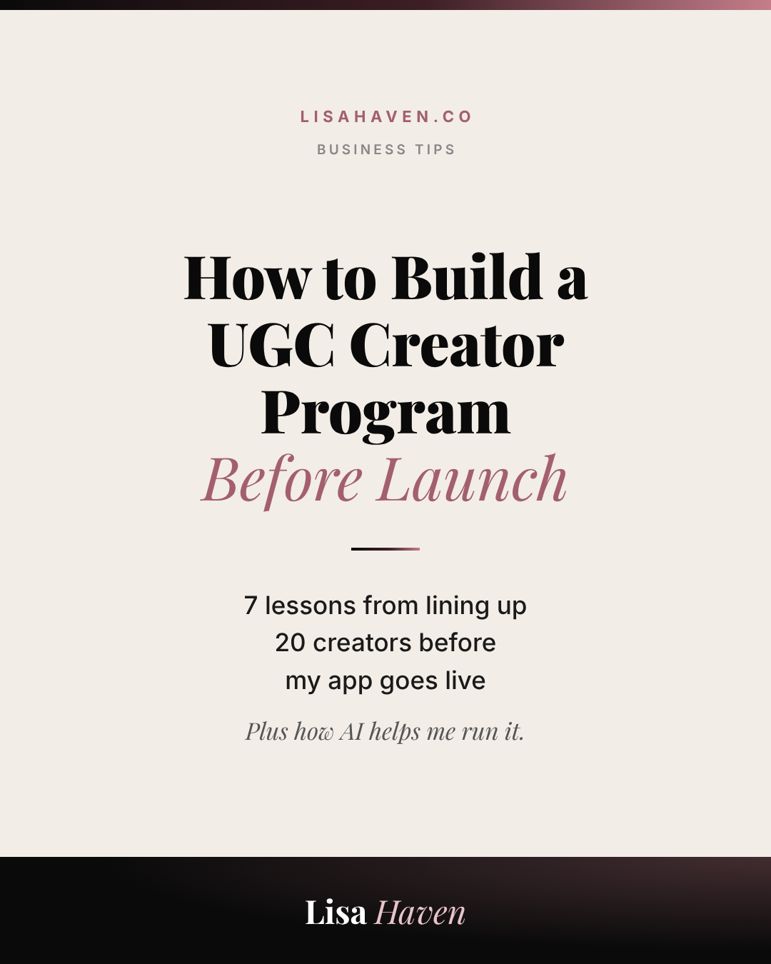 How to Build a UGC Creator Program Before Launch